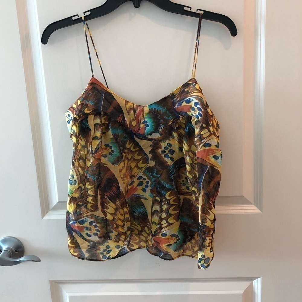 Planet Blue Abstract Print  Top